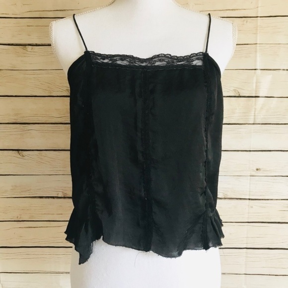 Free People Tops - Free People Lace Trimmed Silk Cami